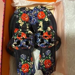 Tory Burch Miller Printed Patent Leather Sandals